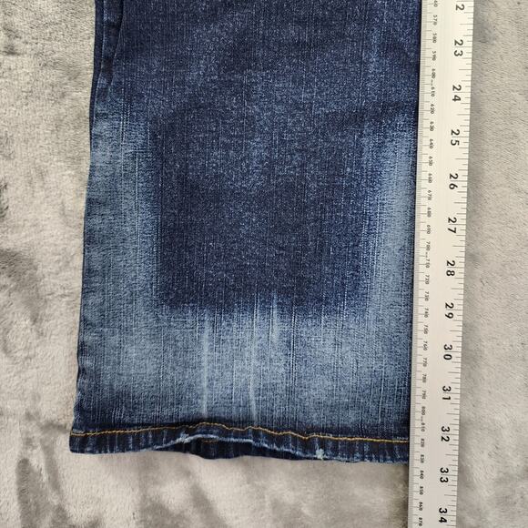 Vintage Y2K Baby Phat Jeans Womens 9 Juniors Blue Faded Low Rise Flare Stretch - Picture 16 of 16